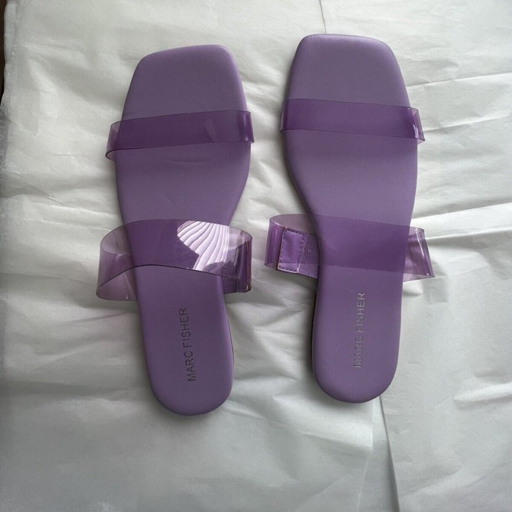 Marc Fisher MF FOSSE Strappy Slide Slippers Women’s SZ 8.5M Purple color